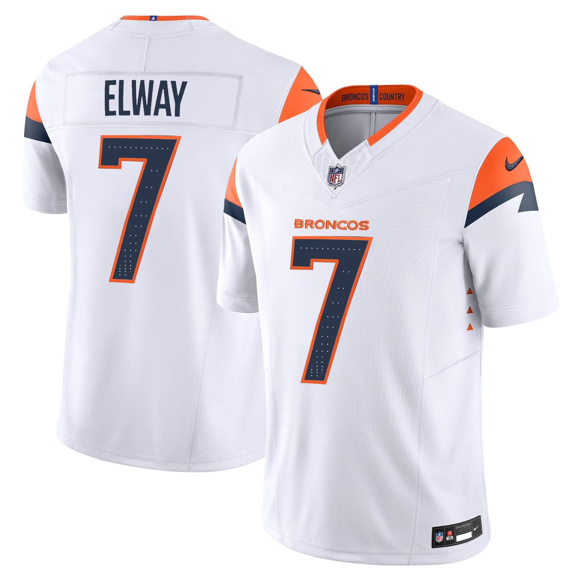 Men Denver Broncos 7 Elway White 2024 Nike Vapor Limited NFL Jersey